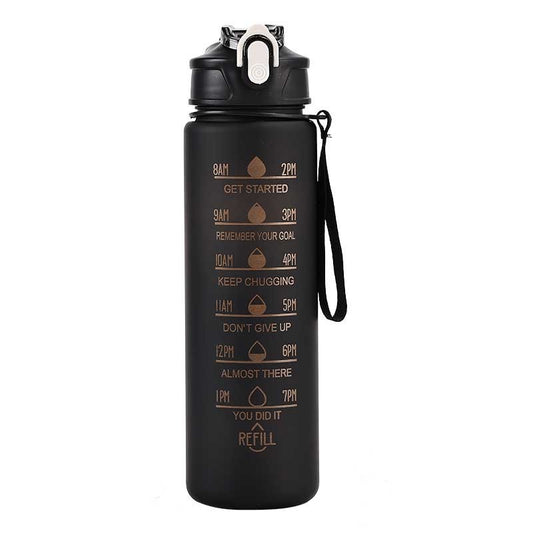 1000ML Capacity Sports Water Bottle Motivational Leak Proof Gym & Sports Drink